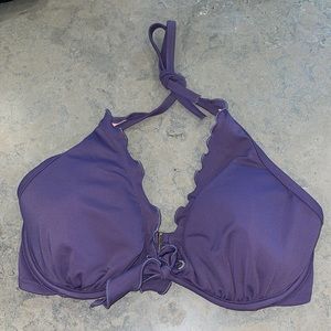 Victoria Secret Molded Purple Bikini with Ruffled Edge 32DD
